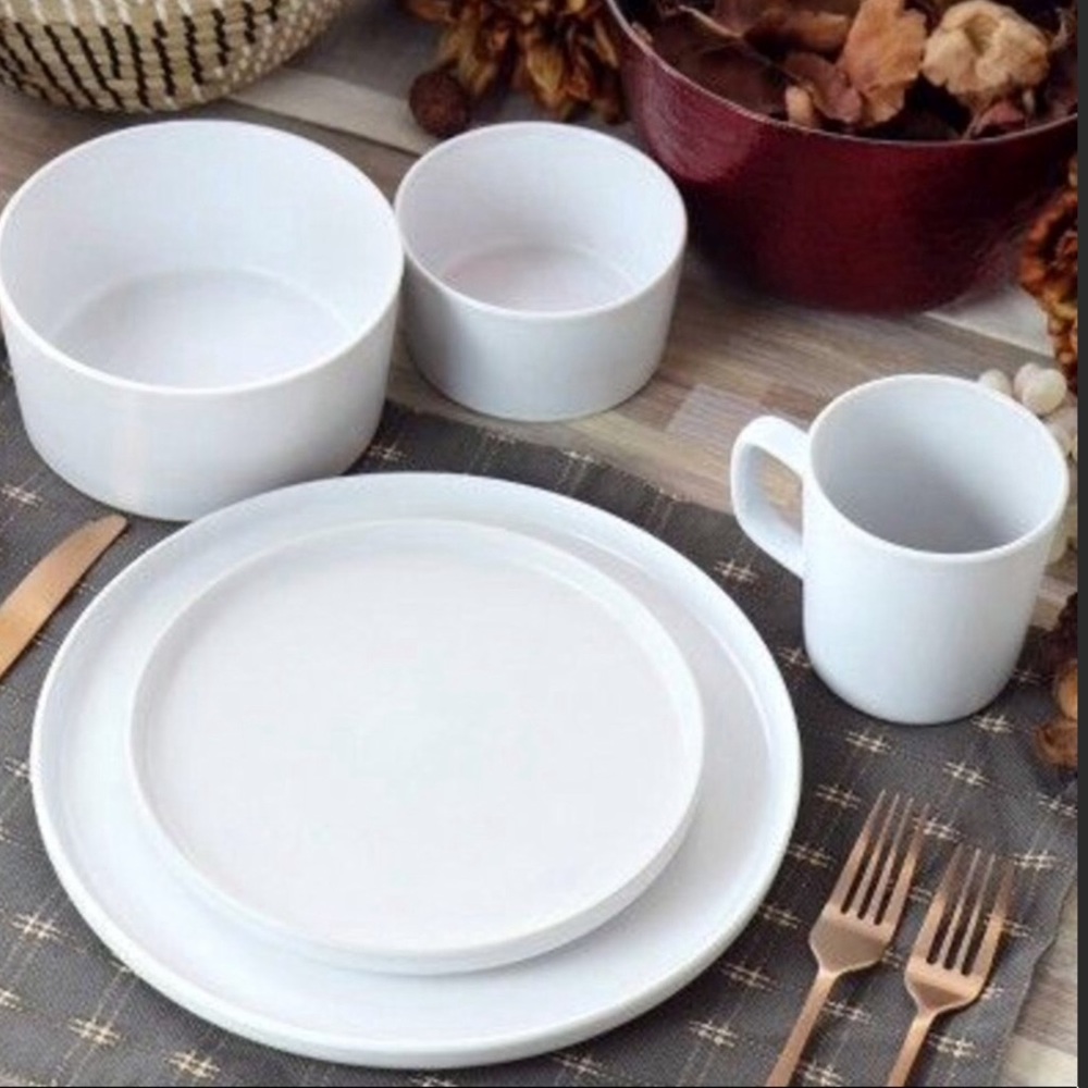 New 5 pcs Set Stoneware Luxmatte Dinnerware plate